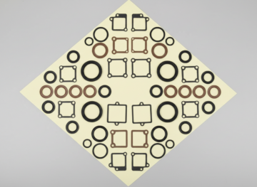 rubber die cut gaske